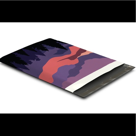 50 10X13 Poly Mailers, Mountain Sunset Shipping Envelopes PRICE IS FIRM Fall - Picture 2 of 10
